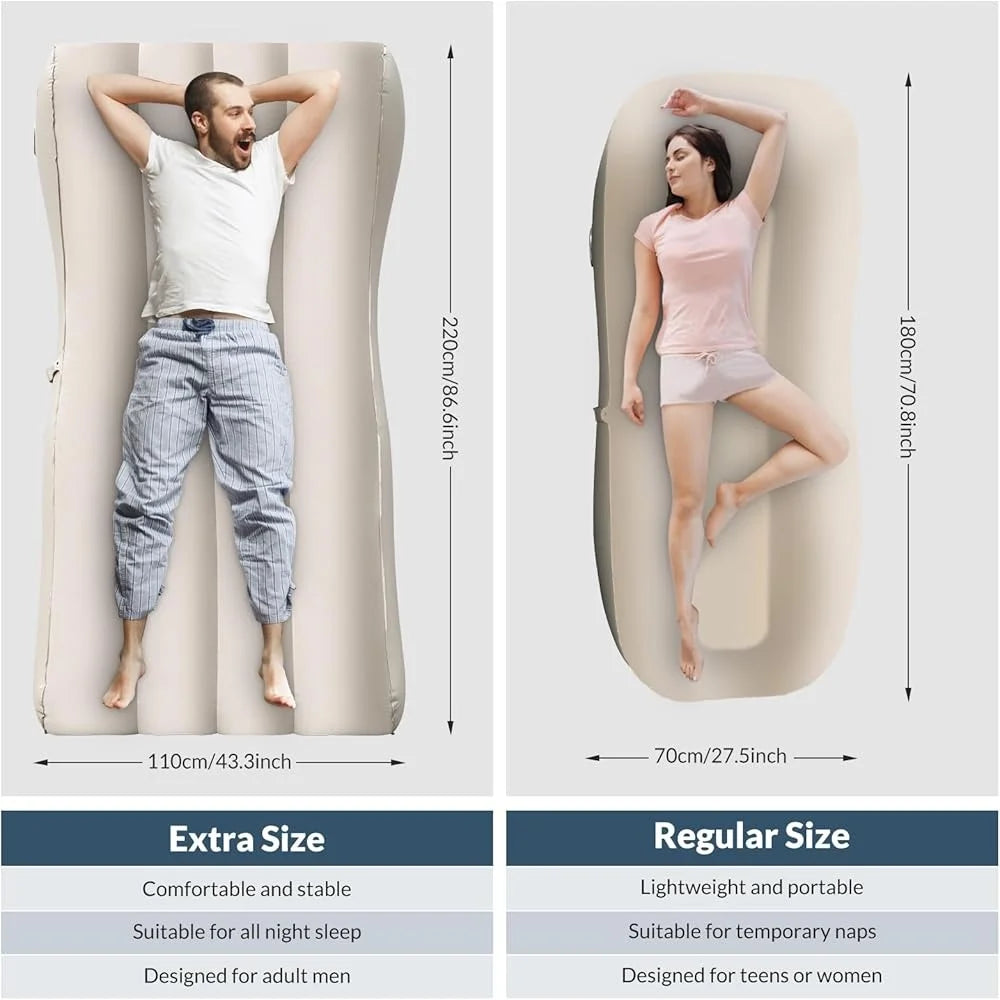 Inflatable Couch with Built in Pump Portable Blow up Sofa Bed Easy Storage Multi functional Air Lounger Camping Travel Outdoor