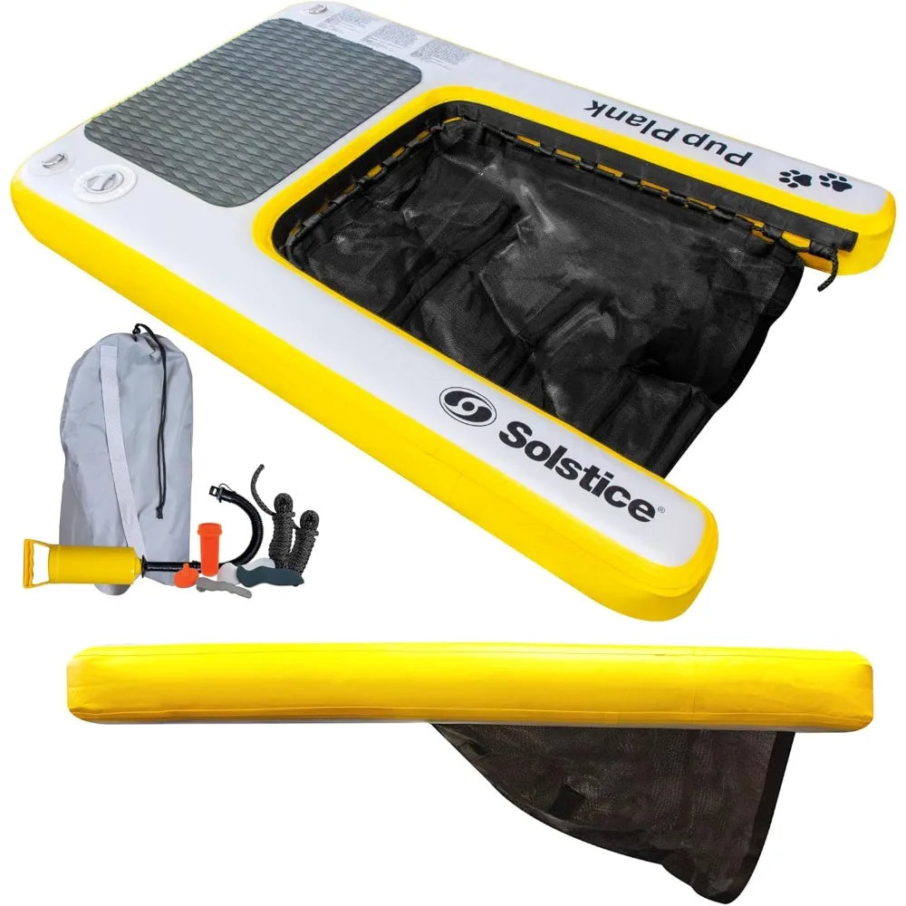 Inflatable Pup Plank, Dog Water Ramp for Boats and Docks, XL, 200 lb Capacity - Floating Platform for Pets for Lake