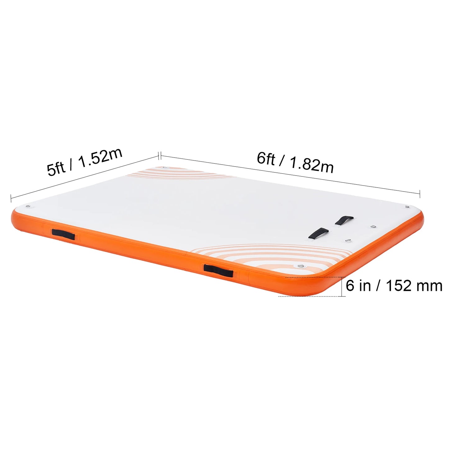 VEVOR Inflatable Floating Dock Non-Slip Water Floating Dock Mat with Detachable Ladder Floating Platform Island Raft for Pool