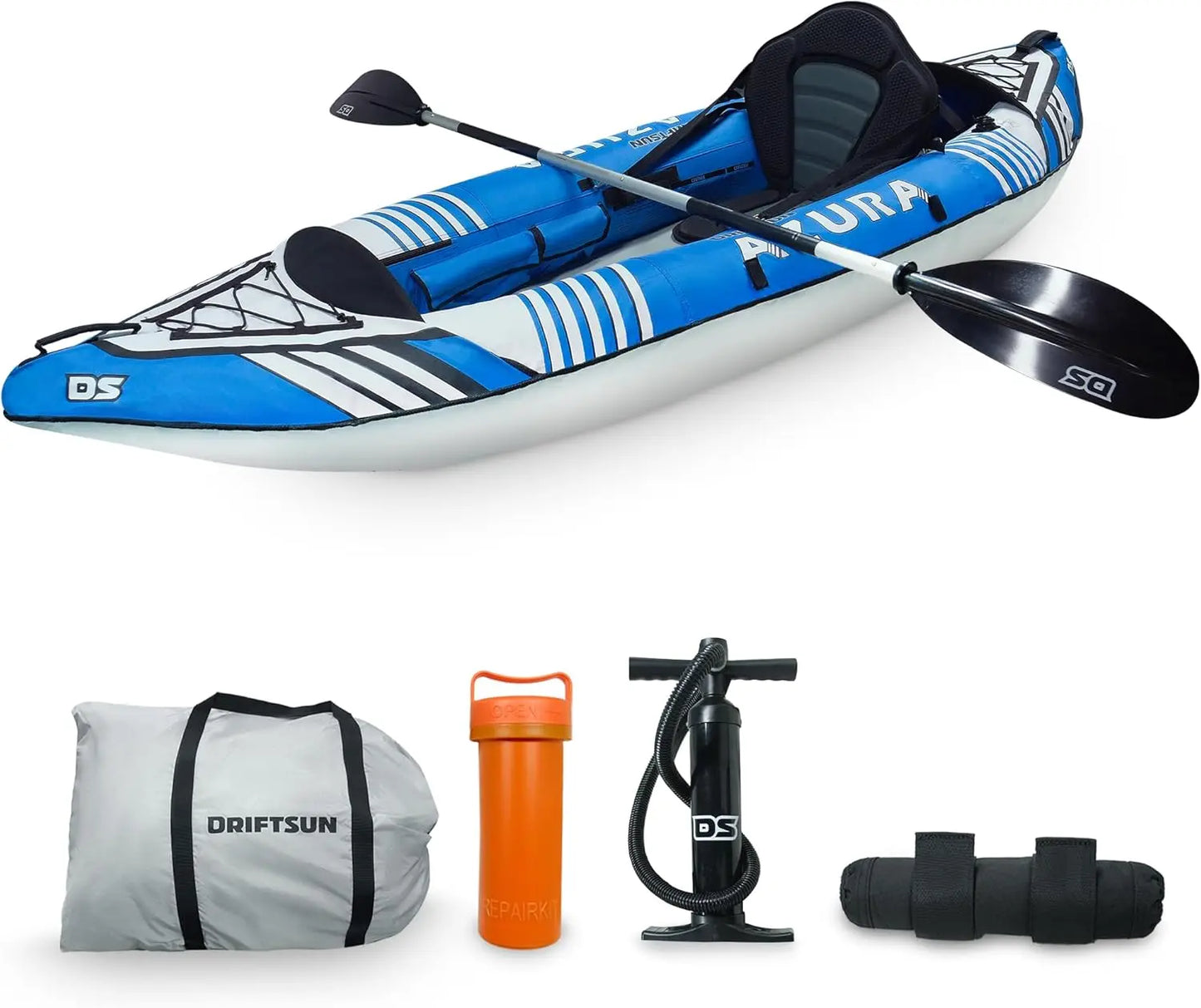 Driftsun Rover Inflatable Kayak - Inflatable White Water Kayak - Inflatable 1 and 2 Person Kayaks for Adults with High Pressure
