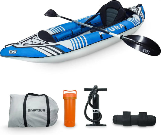 Driftsun Rover Inflatable Kayak - Inflatable White Water Kayak - Inflatable 1 and 2 Person Kayaks for Adults with High Pressure