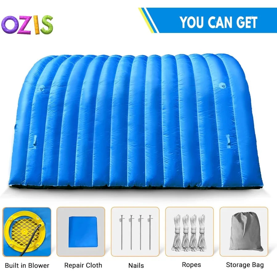 16FT Inflatable Tunnel Sports Tunnel Entrance with Installed Blower Inflatable Tunnel Tent for Business Advertising Event Exhib