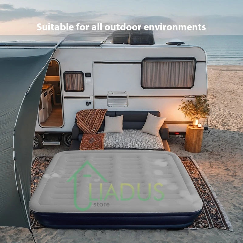 Inflation Flannel Air Mattress Automatic Double Single Size High Raised Thickened Electric Pump Home Outdoor Sleeping Pad