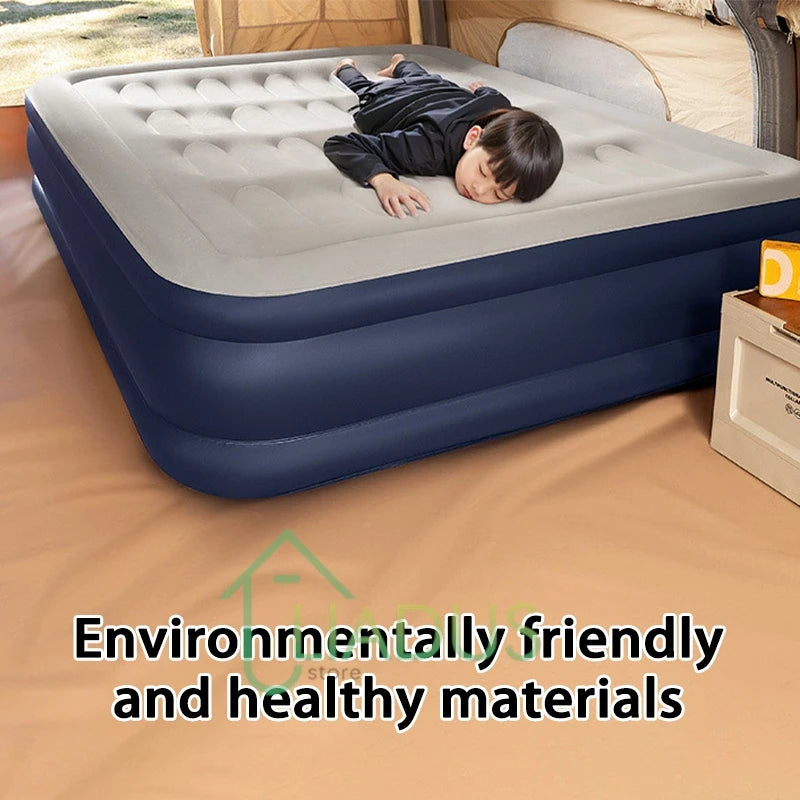 Inflation Flannel Air Mattress Automatic Double Single Size High Raised Thickened Electric Pump Home Outdoor Sleeping Pad