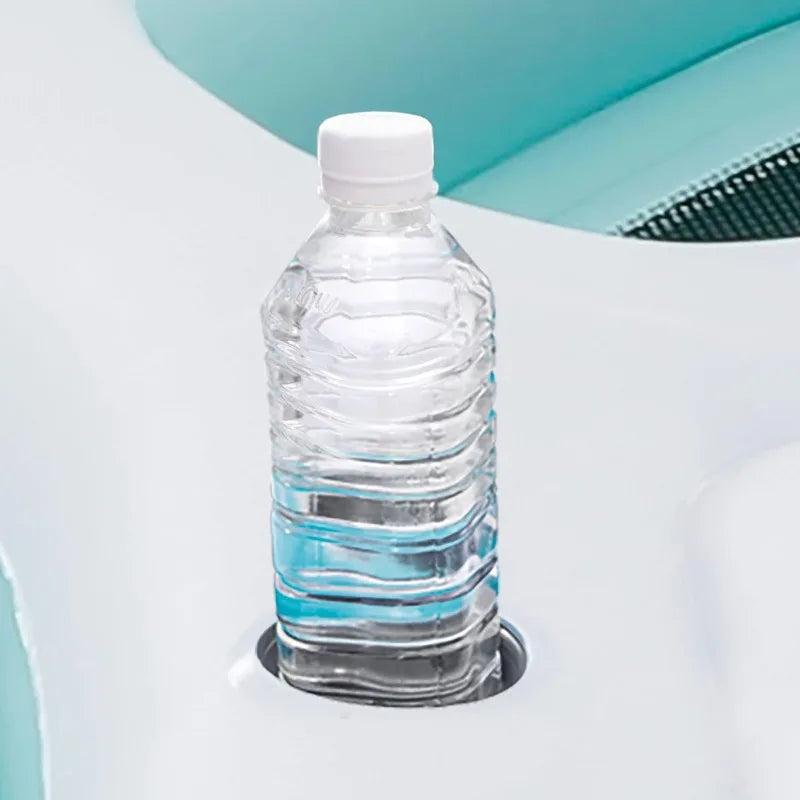 Intex Laguna Splash Island Outdoor Floating Water Raft with 2 Detachable Solo Lounge Tubes, Connectors,Built-in Cupholders, Blue