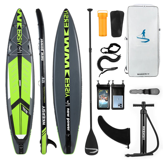 inflatable stand up paddle board 12'6*30"6"with paddle board accessories Race Sup for speed lover
