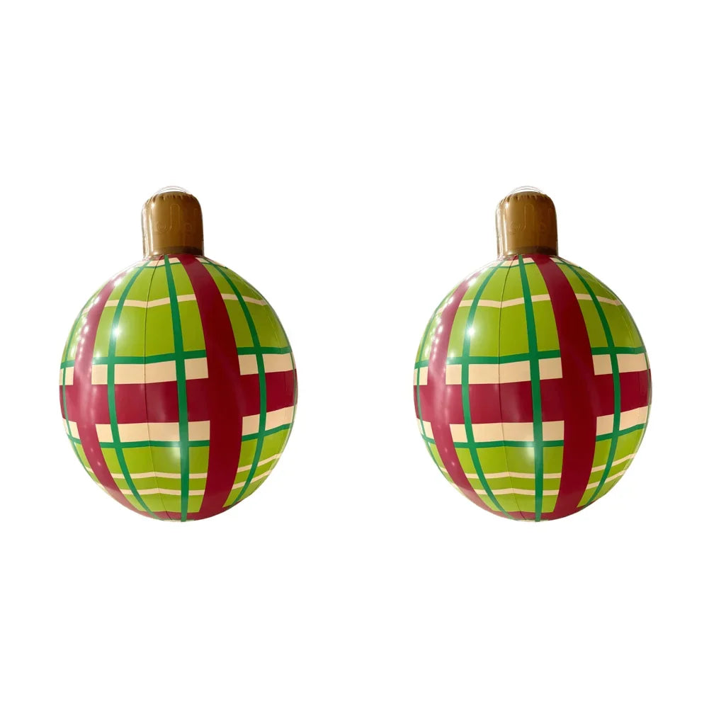 60cm Giant Inflatable Christmas Balls PVC Giant Big Large Balls Xmas Tree Decorations Toy Outdoor Xmas Holiday Yard Lawn Balls