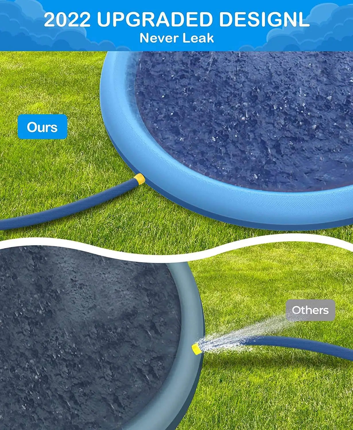 ﻿ 100/150/170cm Summer Pet  Dog Interactive Fountain Toy Pet Pool Inflatable Spray Mat Kids Outdoor Interactive Fountain Toys