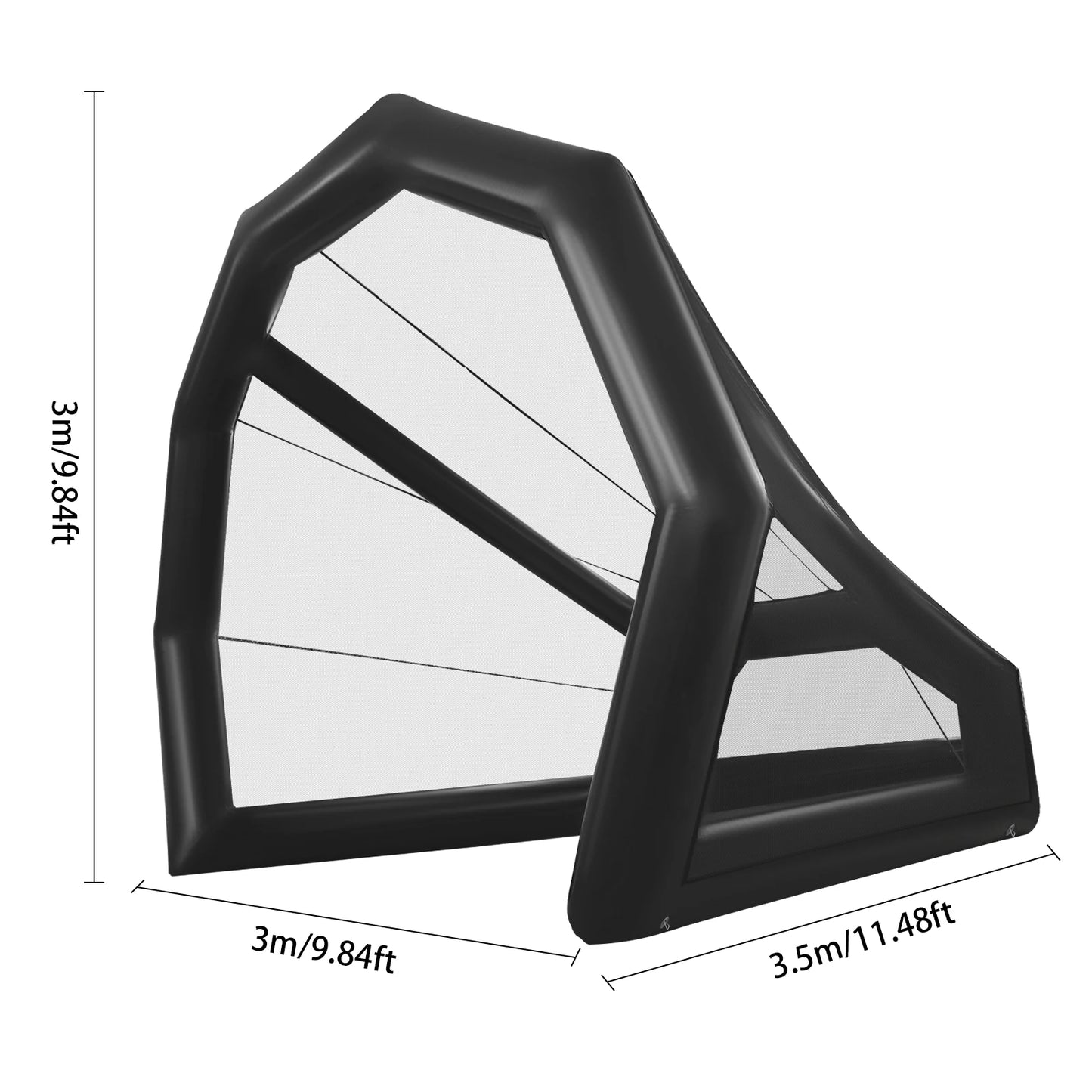 800W Inflatable Golf Practice Net Cage, Golf Practice Swing Simulator Tent with Blower for Backyards 110V, Black