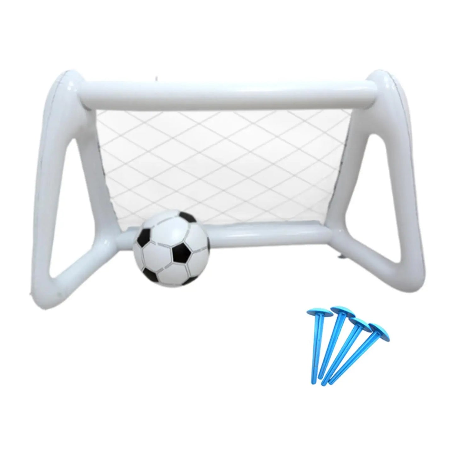 Kids Soccer Goal Game Toy Set Mini Net and Ball Inflatable Portable Youth Soccer Goal Set for Indoor Outdoor Sports Gardens