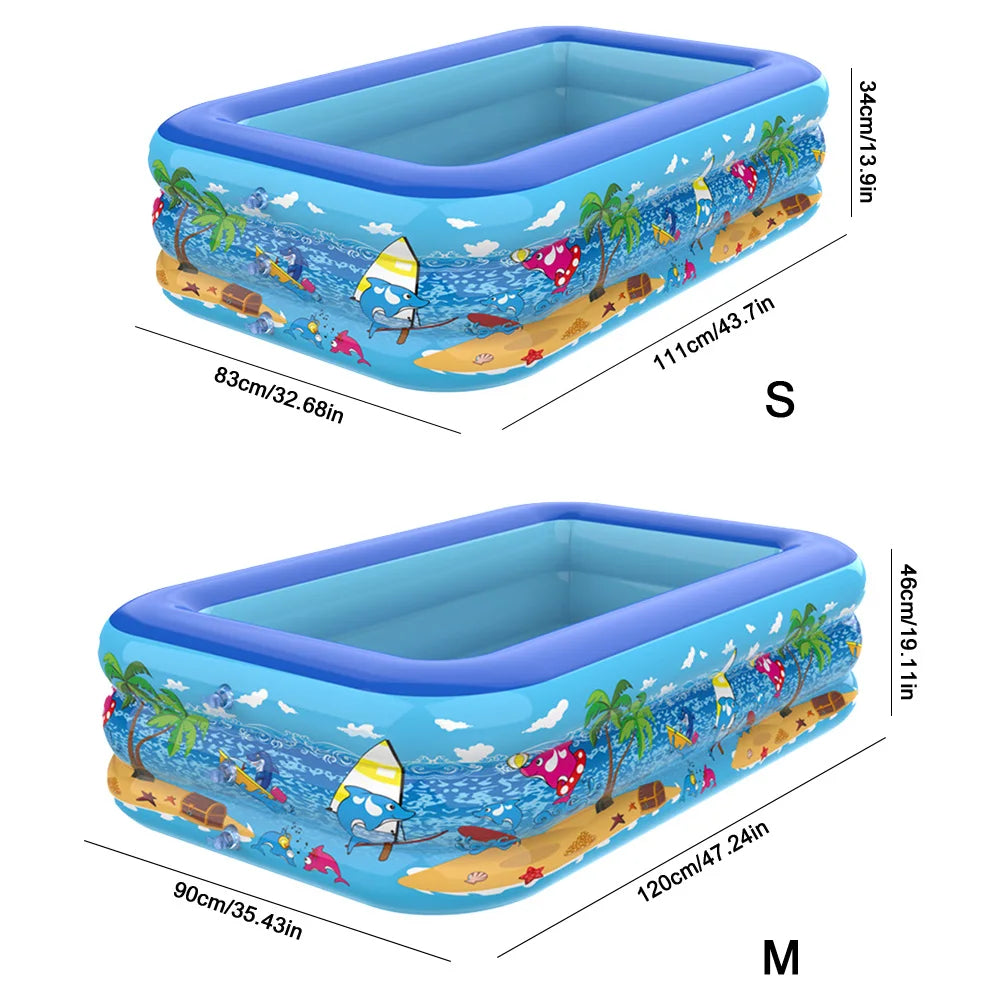 Inflatable Swimming Pool Cartoon Pattern Framed Swimming Pool Thickening Swimming Pool for Toddler Kids