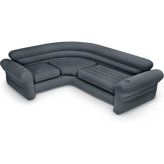 Inflatable Corner Sofa, L-Shaped Couch, Blow Up Air Furniture
