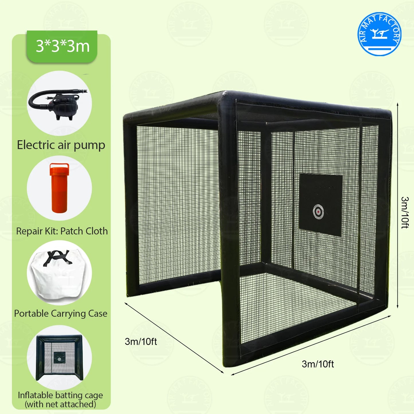 PVC inflatable batting and pitching Court Cage baseball/softball Practice Tent suit for backyard Ship from US