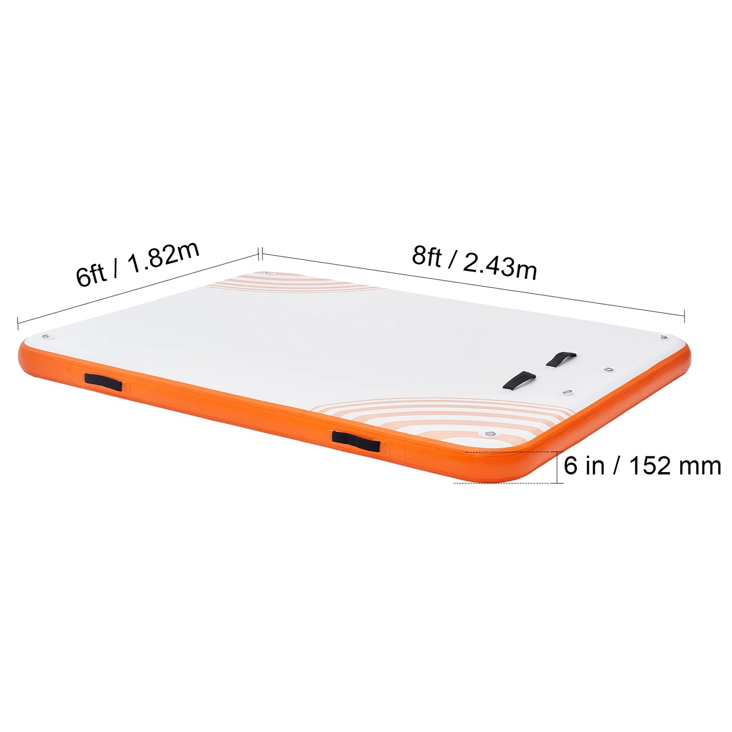 VEVOR Inflatable Floating Dock Non-Slip Water Floating Dock Mat with Detachable Ladder Floating Platform Island Raft for Pool