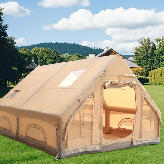 Inflatable camping tent 4-8 people with windows portable water-resistant camping tent  Four season tents
