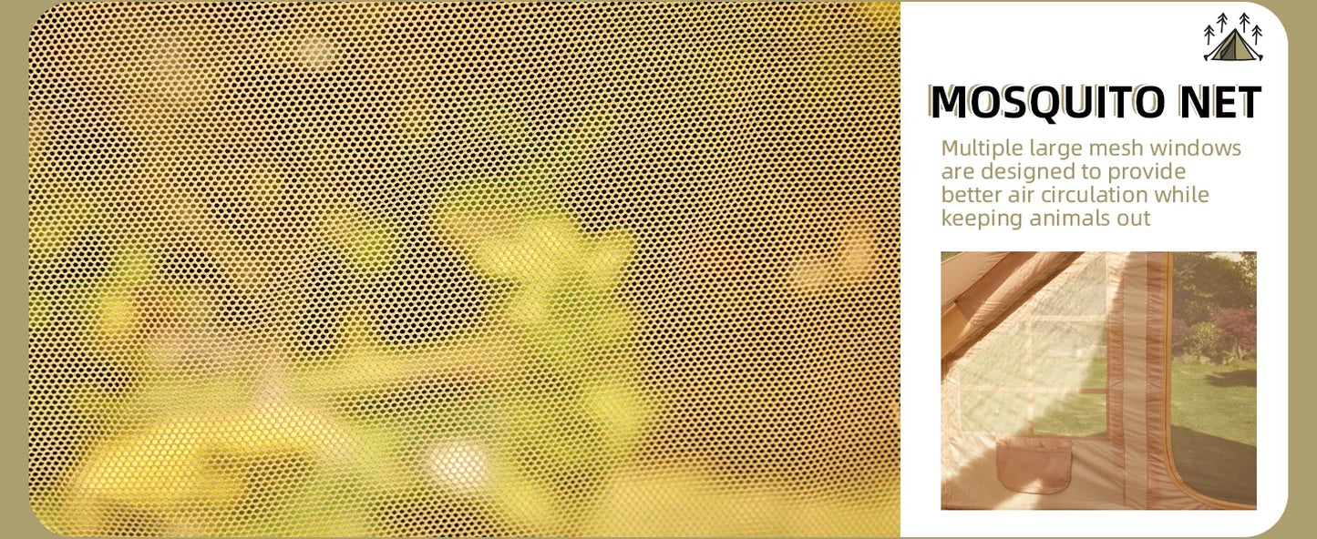 129 Square Feets Large Inflatable Camping Tent,8-10 People Blow up tent,waterproof 4 season Glamping tent,tent for camping