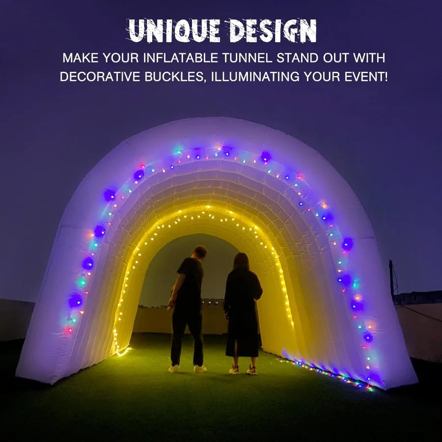 16FT Inflatable Tunnel Sports Tunnel Entrance with Installed Blower Inflatable Tunnel Tent for Business Advertising Event Exhib