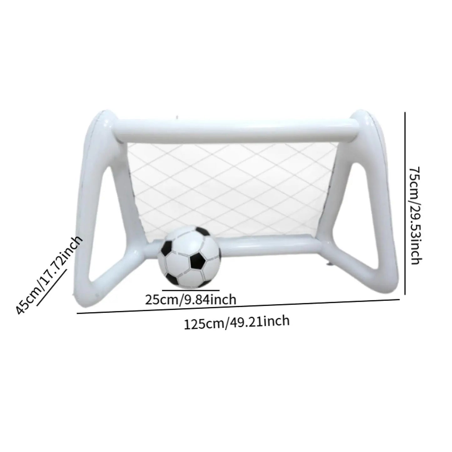 Kids Soccer Goal Game Toy Set Mini Net and Ball Inflatable Portable Youth Soccer Goal Set for Indoor Outdoor Sports Gardens