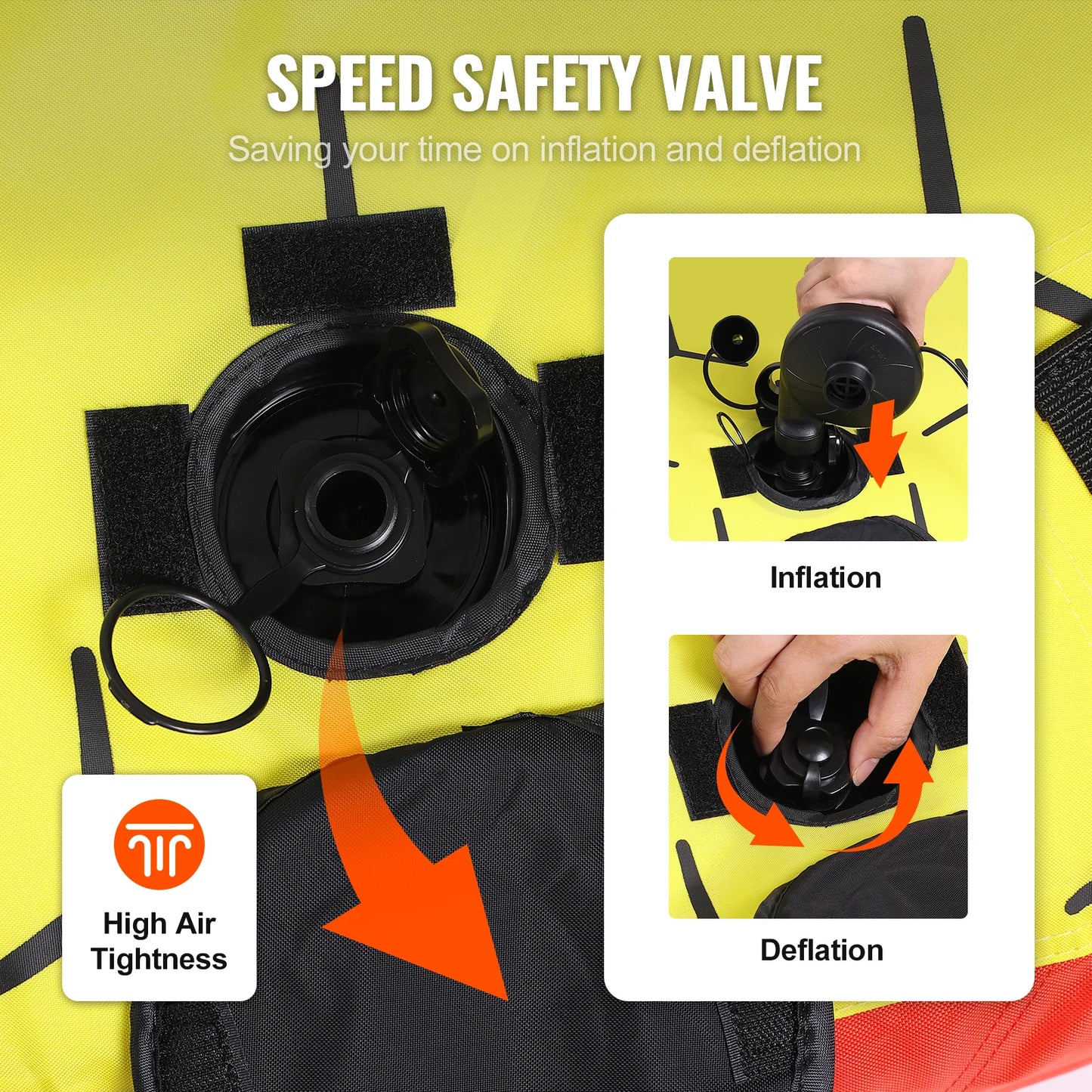 SucceBuy Towable Tube for Boating 1-3 Riders Inflatable Boat Tubes &Towables 63" Round Water Sport Towable Tube for Boat to Pull