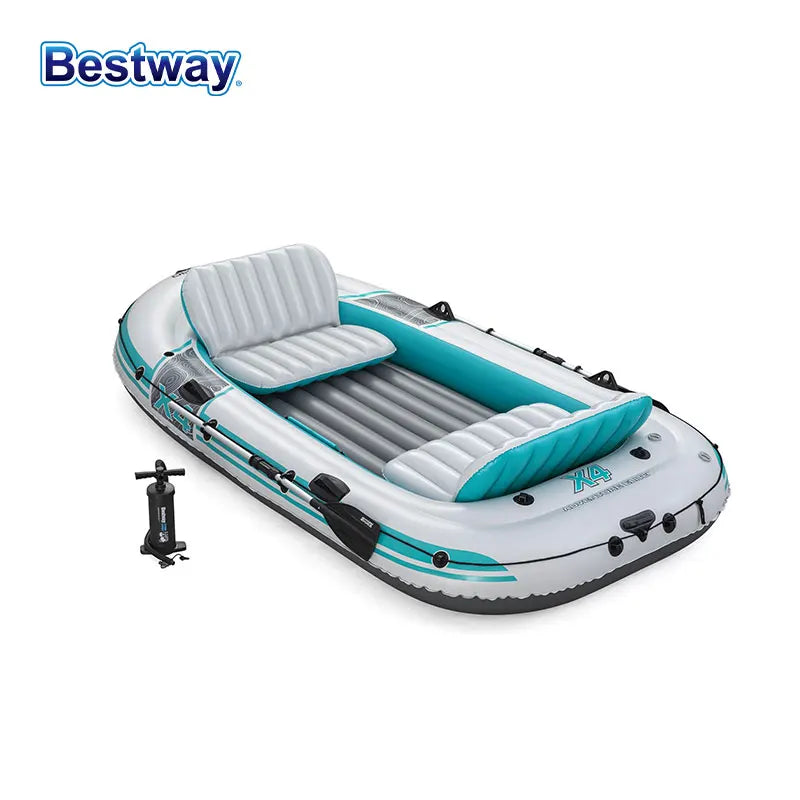 Bestway 65159 5 Person Inflatable Kayak - Durable PVC Material, Large Adventure Boat, Kit Format, Highly Buoyant and Stable